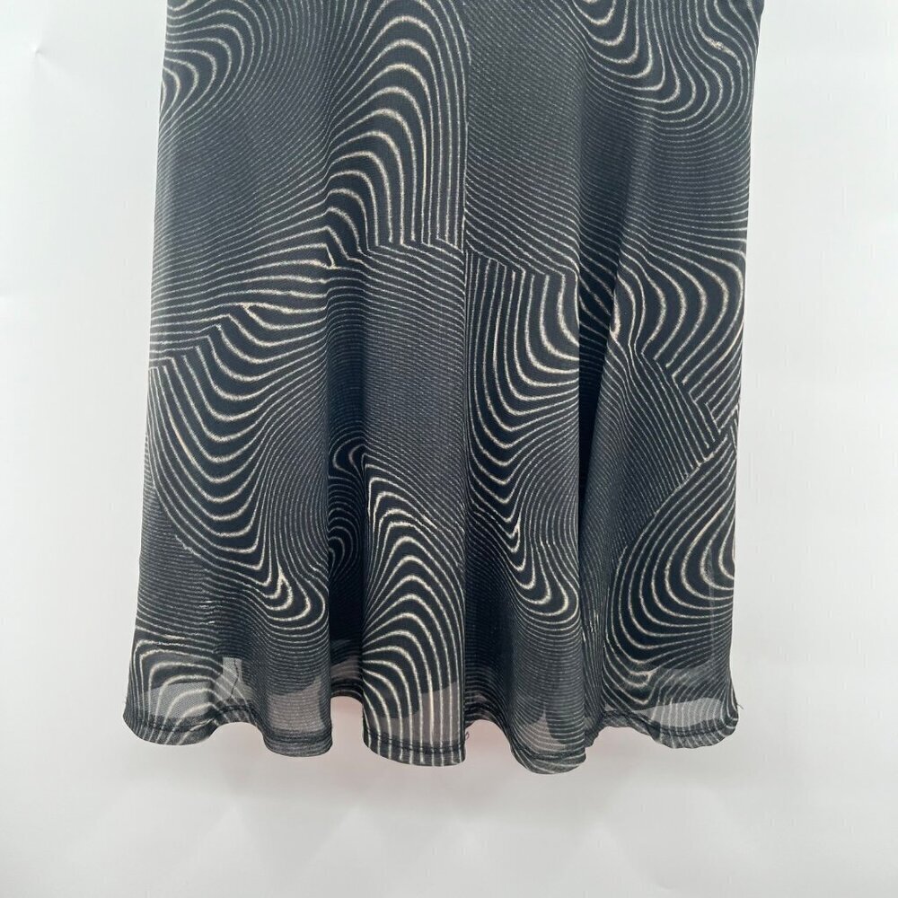 Urban Outfitters Top Black/Cream Print Cap Sleeve Women's Size Small - Picture 3 of 9